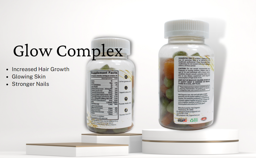 Glow Complex Hair Skin & Nails Gummies